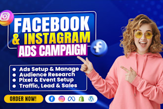 run meta ads campaign, fb ads , instagram ads and lead generation ads