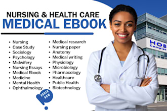 ghostwrite medical ebook, health and fitness ebook and nursing book and ebook