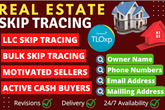 provide updated real estate motivated seller leads with skip tracing
