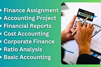 do accounting and finance assignments, financial statement, bookkeeping