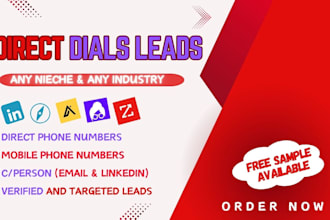 provide direct phone numbers and mobile number leads