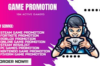 promote steam game, fortnite map, mobile app marketing increase player download