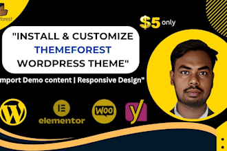 import demo and set up your themeforest wordpress website