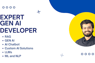 build gen ai solution, train ai models, ai chatbot, rag, nlp, ml