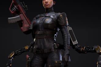 be 3d modeler, 2d image to 3d character,rig for game, ue5 mocap retarget,animate