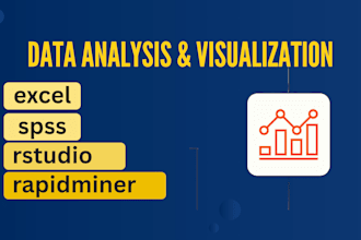 do data analysis, visualization using rstudio, spss, excel and rapidminer