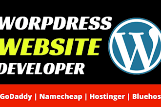 build godaddy website, bluehost, namecheap worpdress website