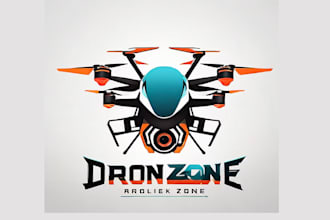 design high quality drone logo for your business with 24 hours