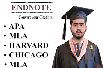 convert your references format, format your manuscript using endnote