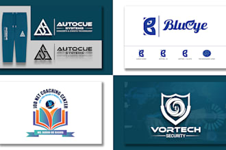 do professional abstract wordmark and pictorial logo design