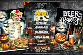 design your amazing halloween spooky poster, party, seasonal