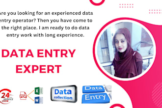 do fast and perfect data entry, data collection, typing and copy paste