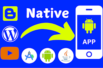 turn your blog or wordpress website into a fast native android IOS app