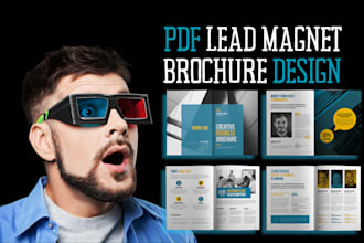 design catchy PDF lead magnet, booklet, ebook design, annual report, brochure