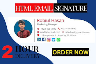 create clickable html email signature for outlook, gmail,etc