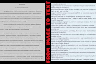 turn your image texts into typed out astonishing words