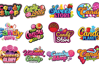 design candy, chocolate, bakery, sweets or food logo