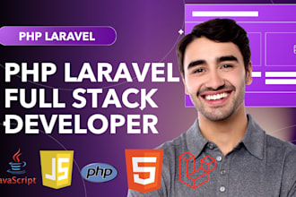 be expert full stack developer for website development with laravel, php react