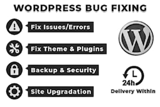 wordpress bug fixing, design and redesign