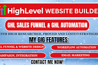 setup gohighlevel sales funnel gohighlevel website and ghl automation