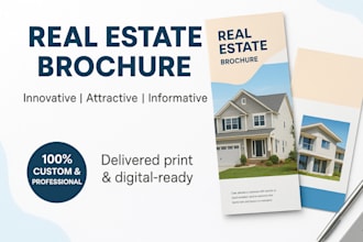 design real estate brochure, flyer, booklet, offering memorandum, bifold