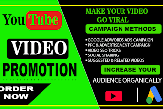organically promote your youtube video using advanced SEO