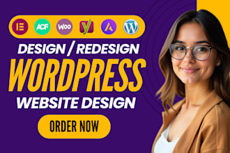 build modern wordpress website, redesign wordpress business website development
