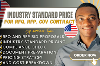 create an industry standard price rfq, rfp bid proposal, bid government contract