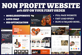 design non profit website for donation and charity website