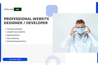 design medical website, mental health wellness, weight loss and therapy website