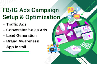 setup facebook and instagram ads campaign and fb meta ads campaign manager