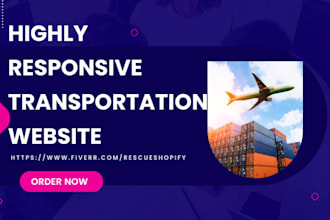 design transportation courier towing freight broker cargo trucking website