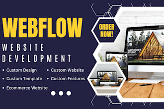 built and design webflow website and customize webflow website