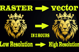do manual vector tracing or image to vector and redraw logo