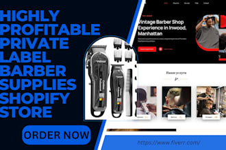 design profitable barber supply website barber store beauty supplies shopify