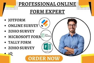 design and setup mobile responsive jotform zoho survey microsoft form tally form