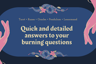 read tarots, oracle cards, pendulum, runes, lithomancy and astrodice