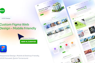 design unique figma landing page, website UI UX, and web mockup