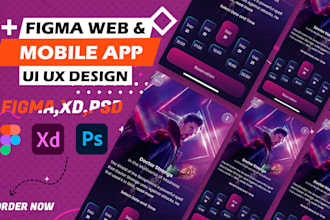 do figma UI UX design, figma website, dashboard landing page, mobile app design