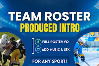 produce an epic intro for your sports team