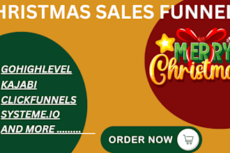 gohighlevel black friday christmas sales funnel, landing page on clickfunnel