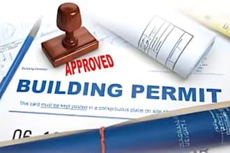 create city permit for houses, building, events, site plan and shed plan in USA