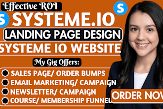 build systeme io sales funnel, landing page in systeme io, systeme io funnel