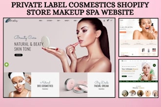 design cosmetics shopify nail eyelash makeup store cosmetics website spa website