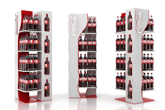 3d retail product stand, posm and gondola display stand