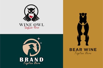 design a unique modern negative space logo for your company
