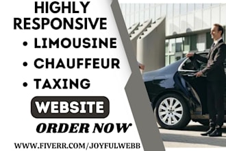 design limousine website chauffeur taxi booking  car dealership booking website
