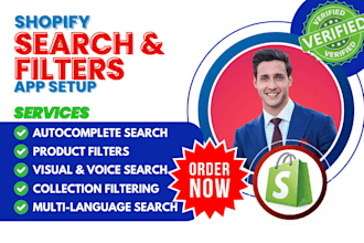 setup shopify search and filters searchanise boost smart rapid ai doofinder app