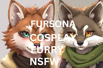create 3d model for furry vrchat avatar, fursona, fursuit, vtuber nsfw art