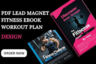 write design canva editable health fitness ebook, pdf lead magnet journal design